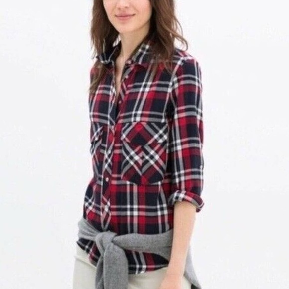 Zara Plaid Top - Picture 1 of 5